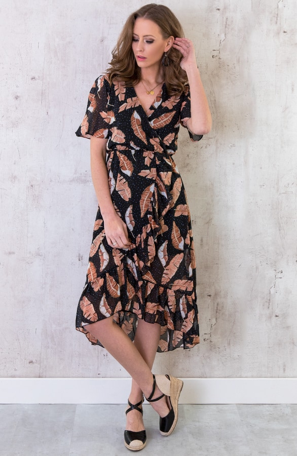 Midi Leaves Jurk – shoparchief, foto 3