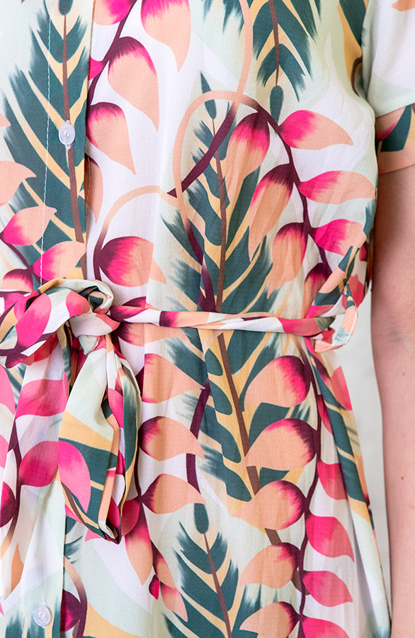 Midi Leaves Jurk Dames – shoparchief, foto 5