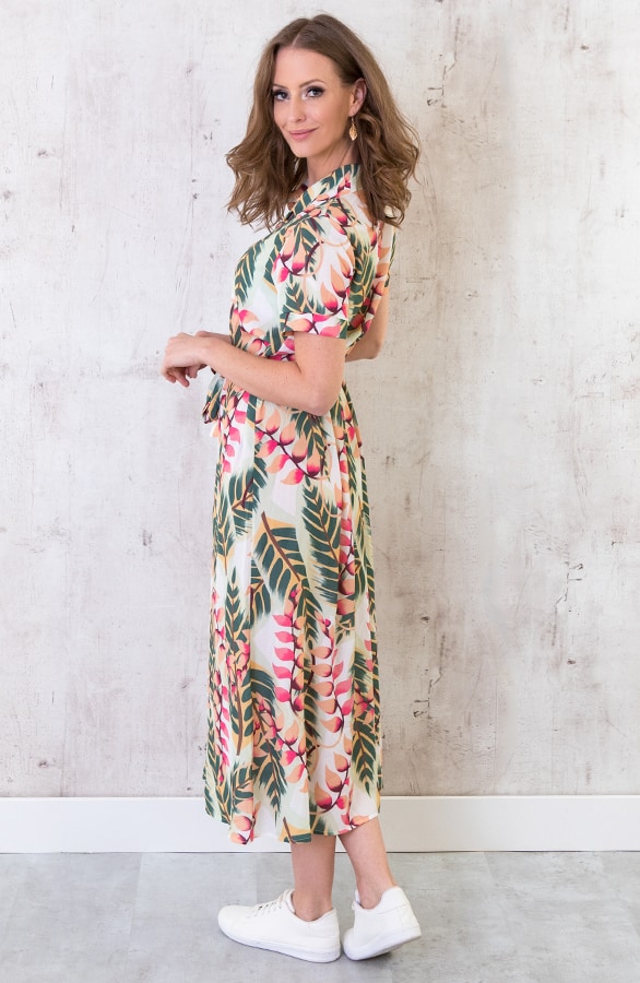 Midi Leaves Jurk Dames – shoparchief, foto 2