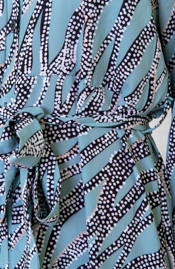 Midi Print Jurk Mint – shoparchief, foto 5