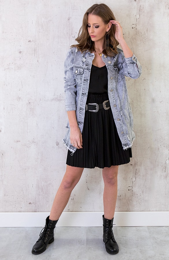 Plisse Rok Dames Zwart – shoparchief, foto 5