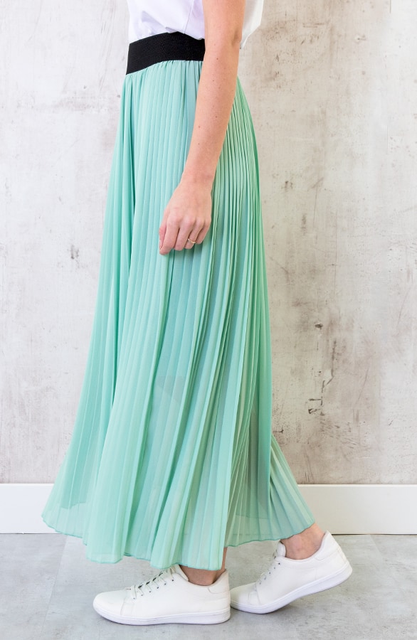 Plooirok Dames Mintgroen – shoparchief, foto 5