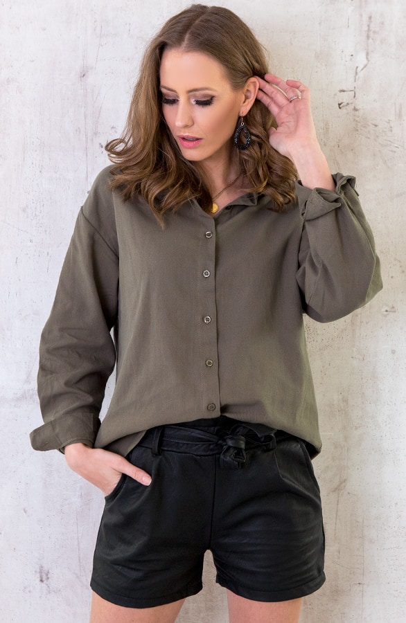 Rock N Roll Blouse Legergroen – shoparchief, foto 4
