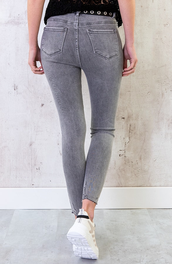 Skinny Jeans High Waist Grijs – shoparchief, foto 3