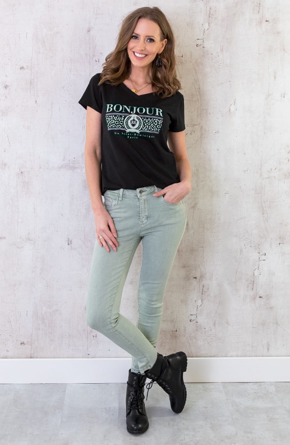 Top Bonjour Zwart Mint – shoparchief, foto 2