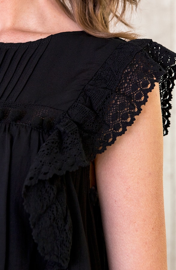 Top Met Pompons Zwart – shoparchief, foto 4