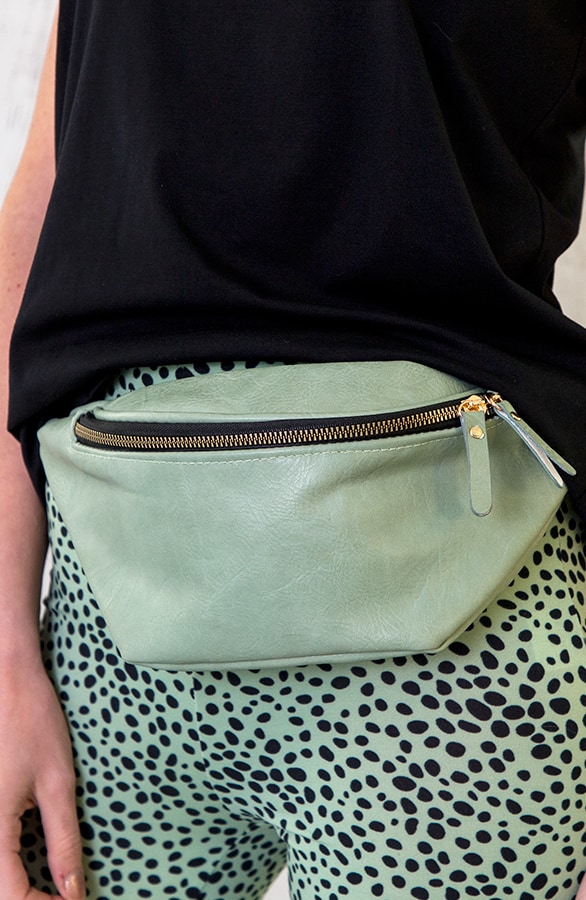 Bumbag Leer Mintgroen – shoparchief
