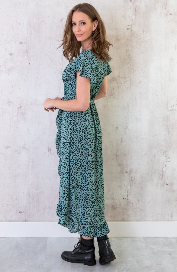 Cheetah Jurk Midi Mint – shoparchief, foto 5