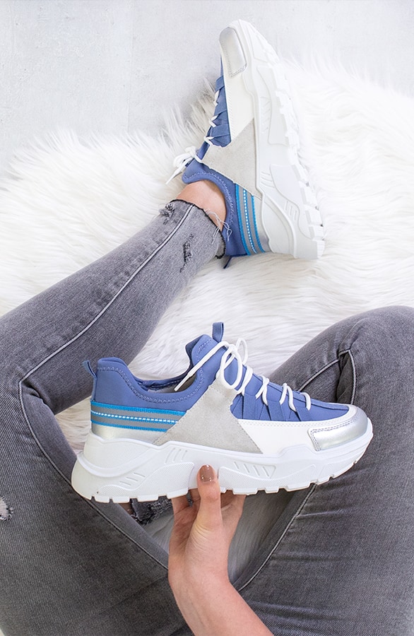 Dad Sneakers Jeansblauw – shoparchief