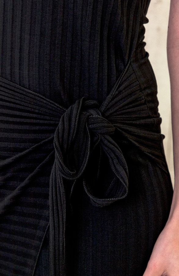 Maxi Ribstof Jurk Zwart – shoparchief, foto 6