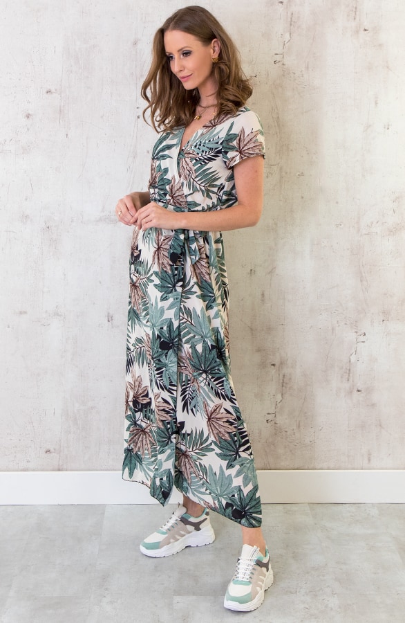 Maxi Jurk Bladeren Groen – shoparchief, foto 3