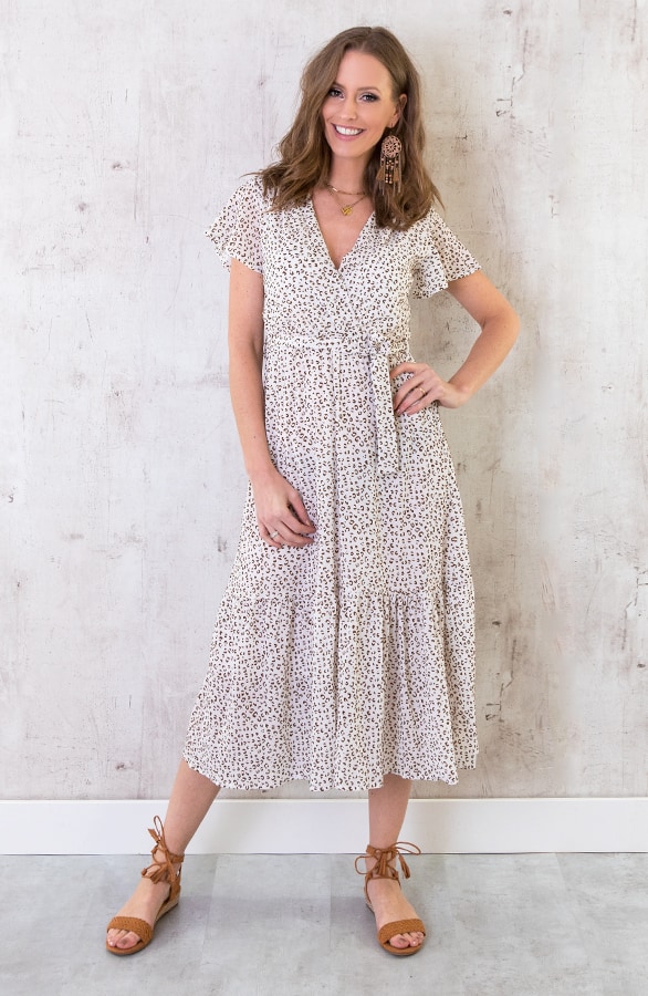 Midi Jurk Cheetah Beige – shoparchief, foto 4