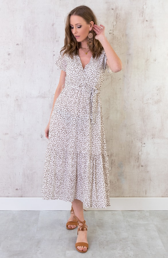 Midi Jurk Cheetah Beige – shoparchief, foto 6