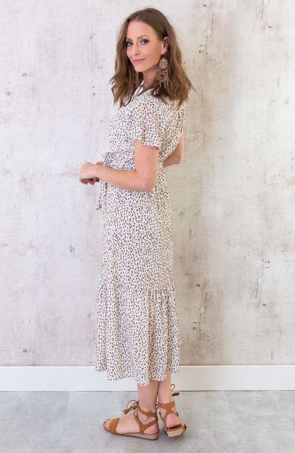 Midi Jurk Cheetah Beige – shoparchief, foto 3