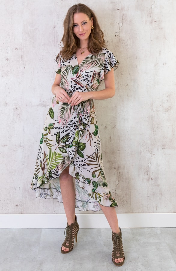 Midi Jurk Jungle Creme – shoparchief, foto 2