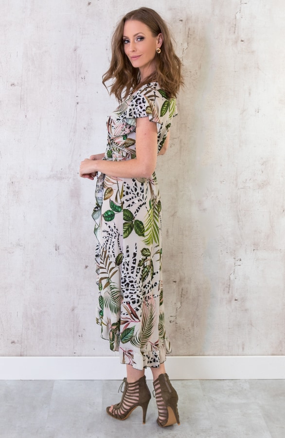 Midi Jurk Jungle Creme – shoparchief, foto 3