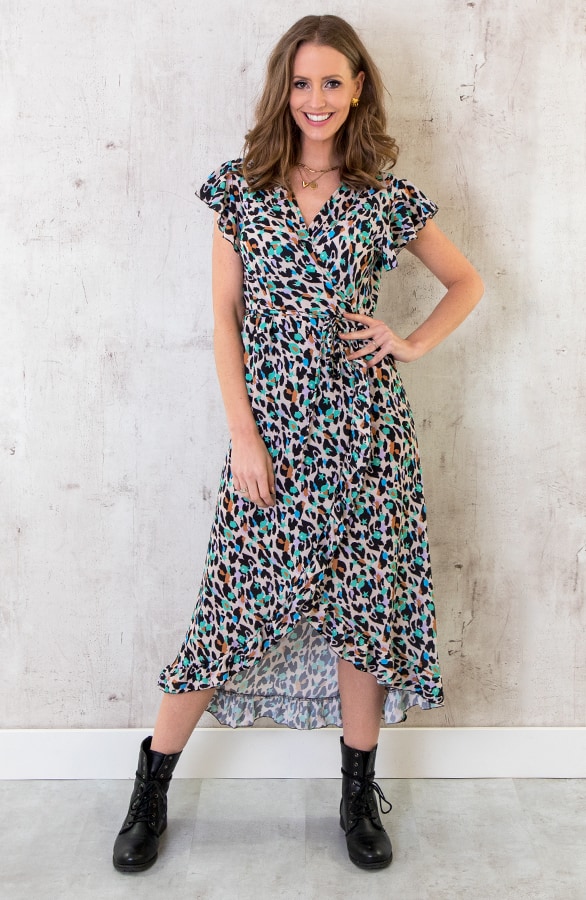 Panter Midi Jurk Met Sterren – shoparchief