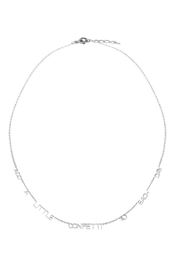 Quote Ketting Confetti Zilver – shoparchief