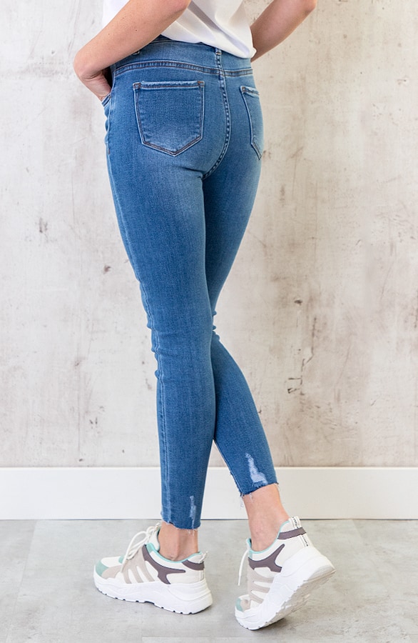 Skinny Broek Dames Lichtblauw – shoparchief, foto 3