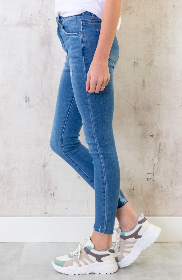 Skinny Broek Dames Lichtblauw – shoparchief, foto 2