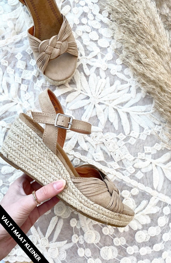 Suede Sleehakken Dames Beige – shoparchief