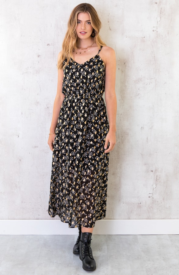 Bloemen Spaghetti Maxi Jurk – shoparchief, foto 5