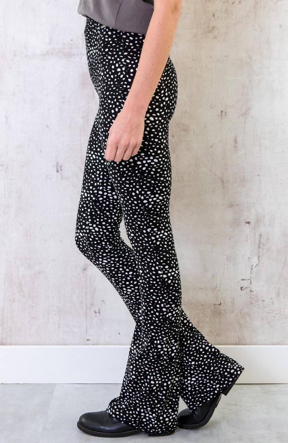 Broek Flared Cheetah Zwart – shoparchief, foto 2