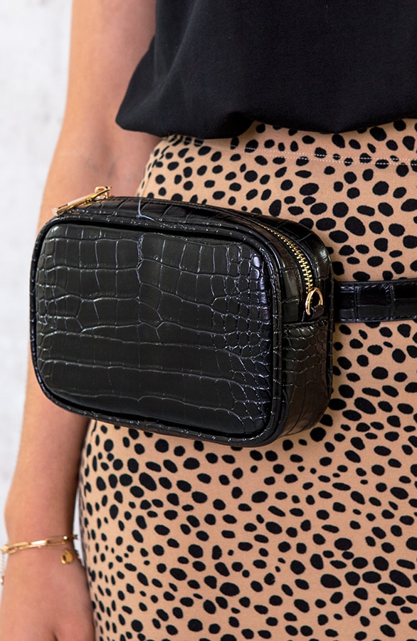 Bumbag Snakeprint Zwart – shoparchief