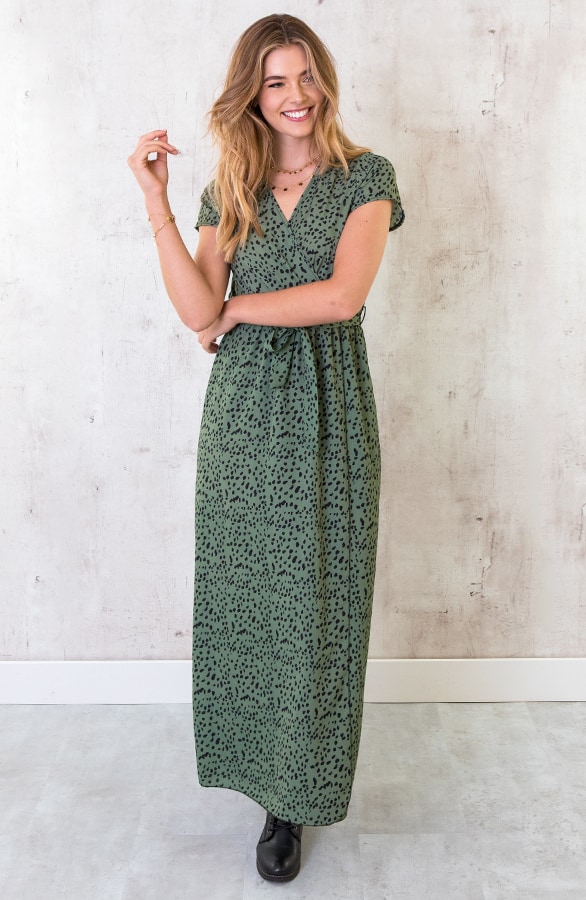 Cheetah Jurk Legergroen – shoparchief, foto 4
