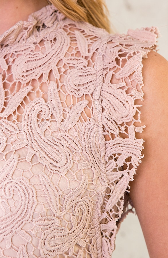 Feminine Dress Lace Pink – shoparchief, foto 5