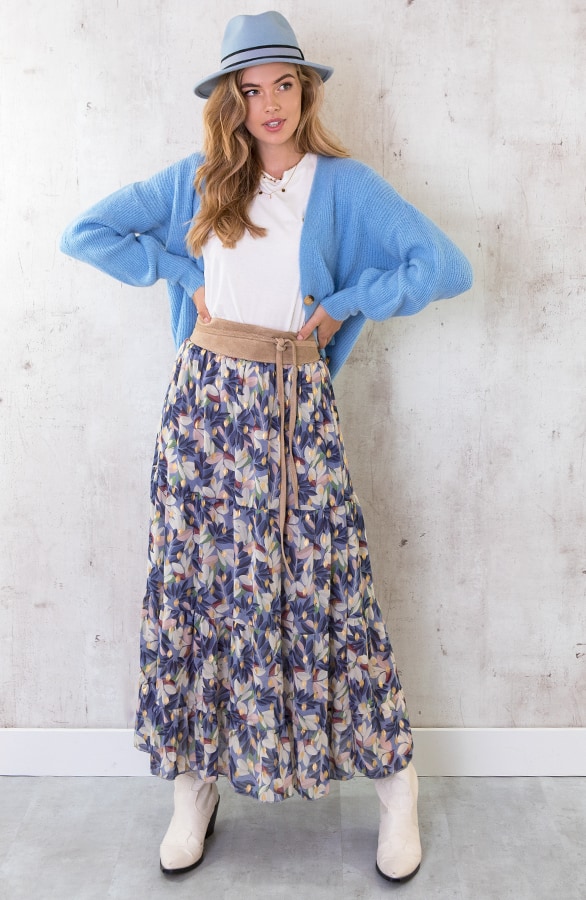 Gebreid Vest Met Knopen Babyblauw – shoparchief, foto 4