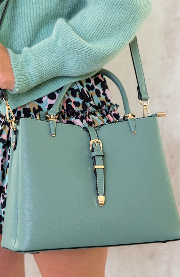 Handtas Met Gesp Mint – shoparchief