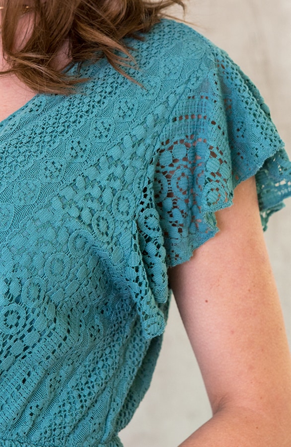 Kanten Midi Jurk Deluxe Mint – shoparchief, foto 5
