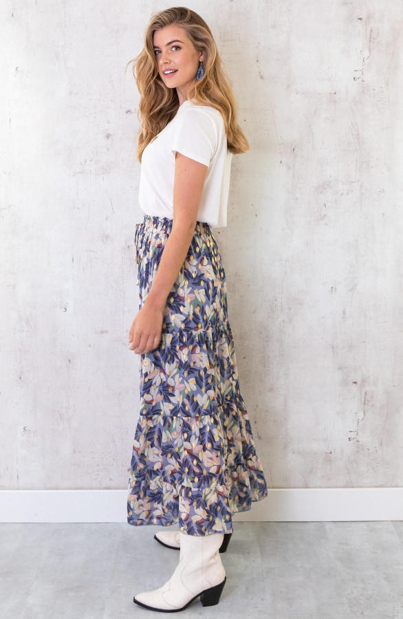 Midi Rok Met Bladeren – shoparchief, foto 3