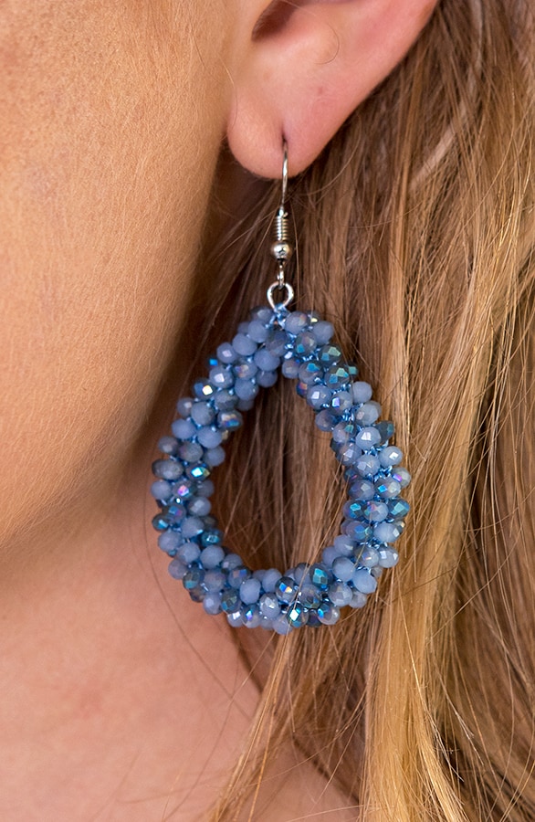 Oval Blue Oorbellen – shoparchief, foto 2