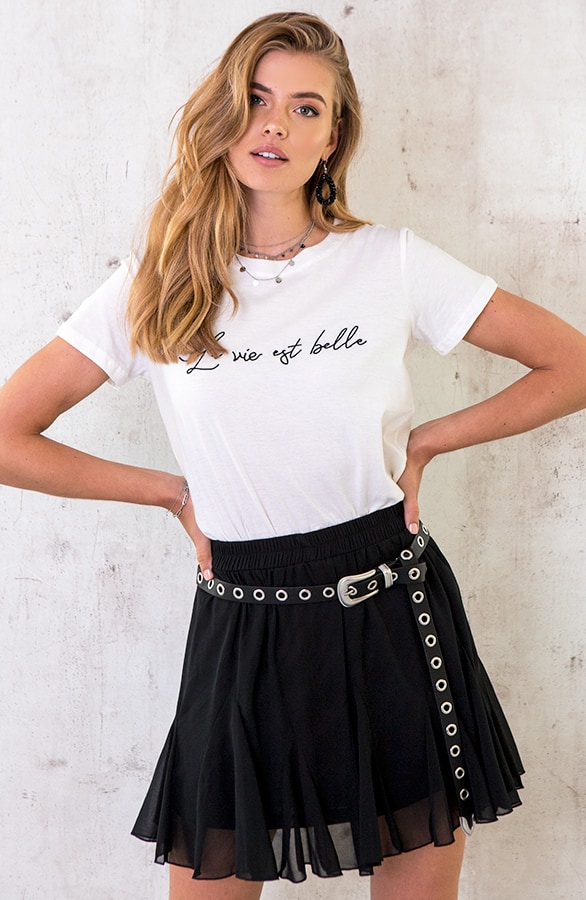 La Vie Est Belle Top Wit – shoparchief, foto 5
