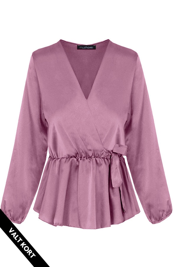 Satijnen Overslag Blouse Dust – shoparchief