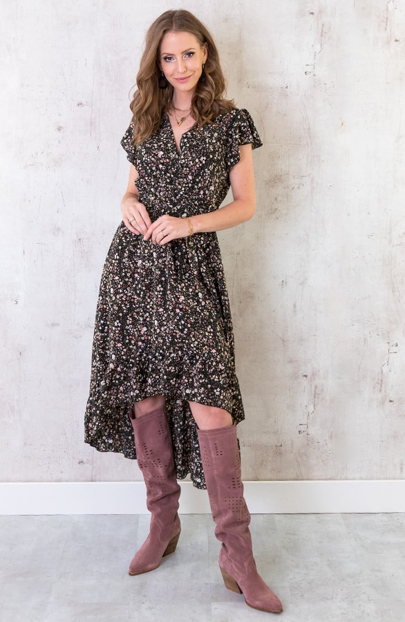 Bloemen Ruches Jurk – shoparchief, foto 5