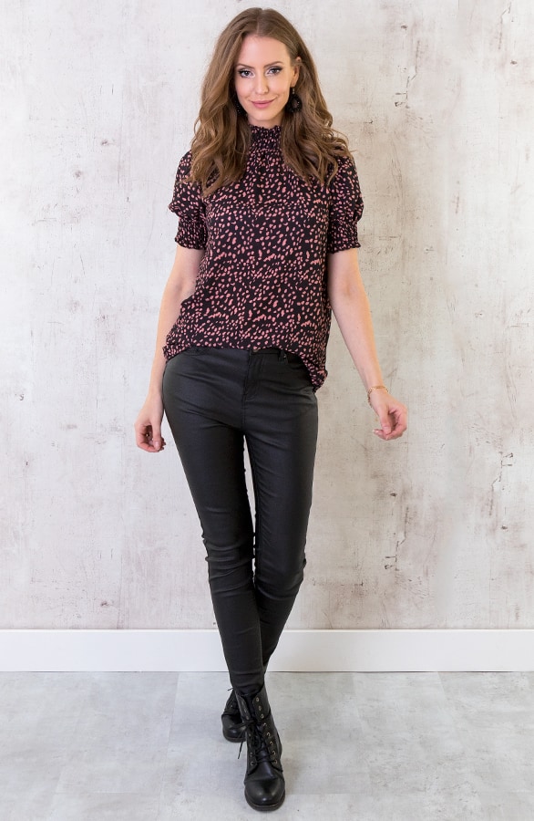 Cheetah Col Top Zwart Koraal – shoparchief, foto 2
