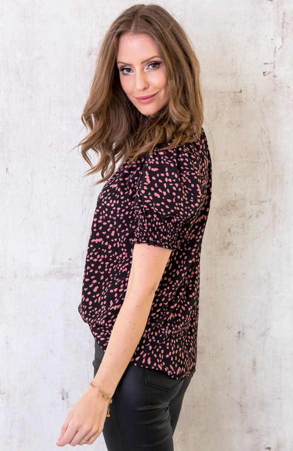 Cheetah Col Top Zwart Koraal – shoparchief, foto 3
