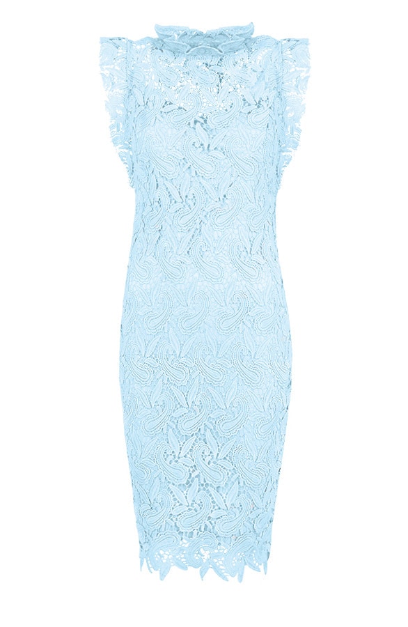 Feminine Dress Lace Ice Blue – shoparchief, foto 6
