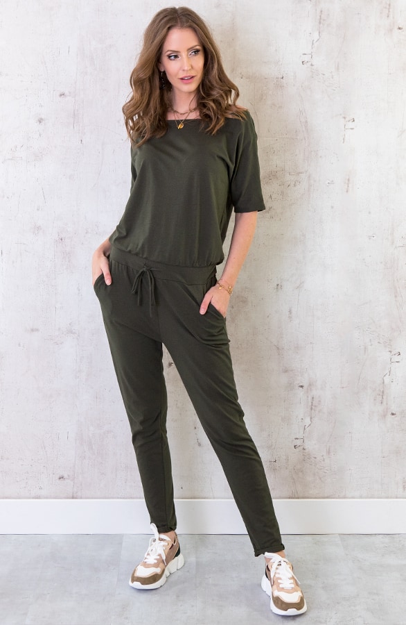 Jumpsuit Basic Legergroen – shoparchief, foto 5