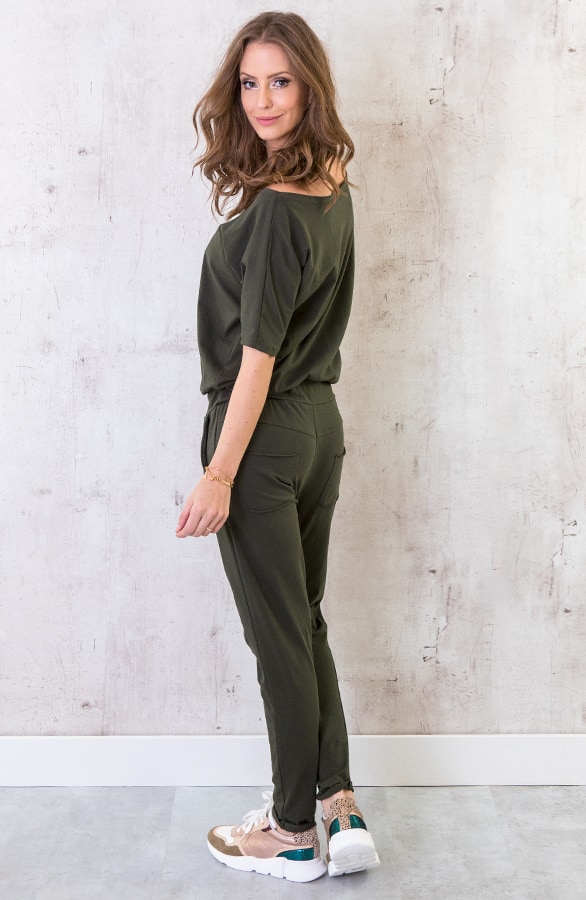 Jumpsuit Basic Legergroen – shoparchief, foto 2