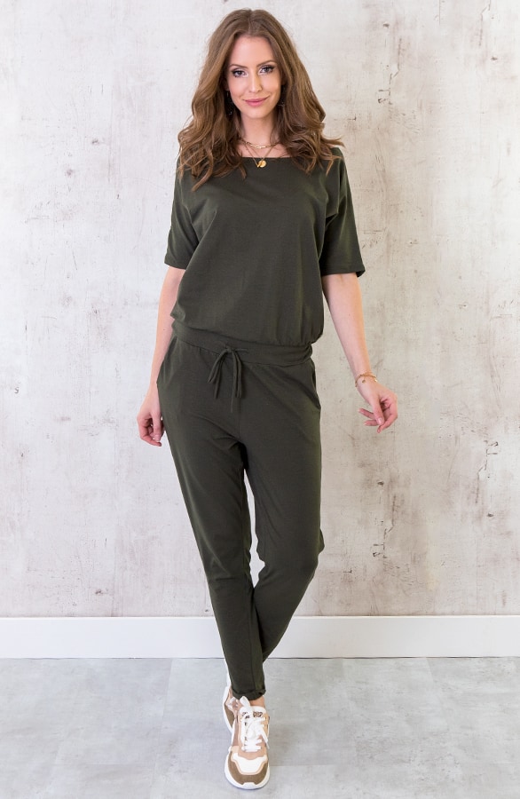 Jumpsuit Basic Legergroen – shoparchief