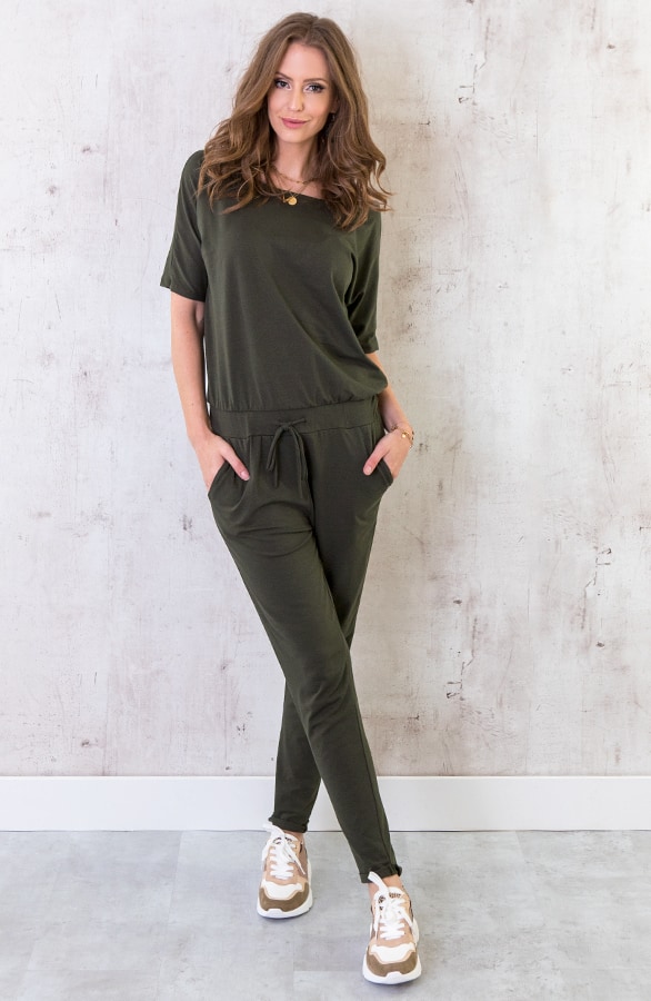 Jumpsuit Basic Legergroen – shoparchief, foto 6