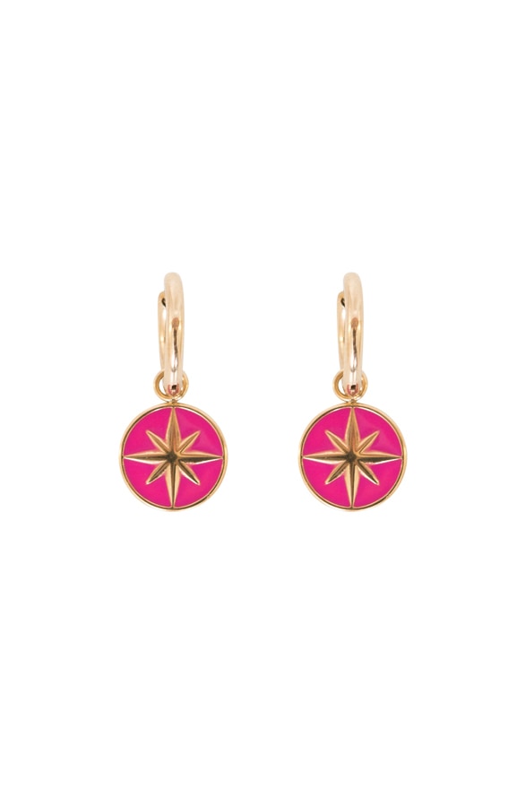 Luxury Star Oorbellen Fuchsia – shoparchief