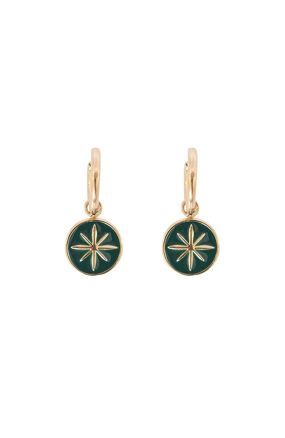 Luxury Star Oorbellen Smaragdgroen – shoparchief