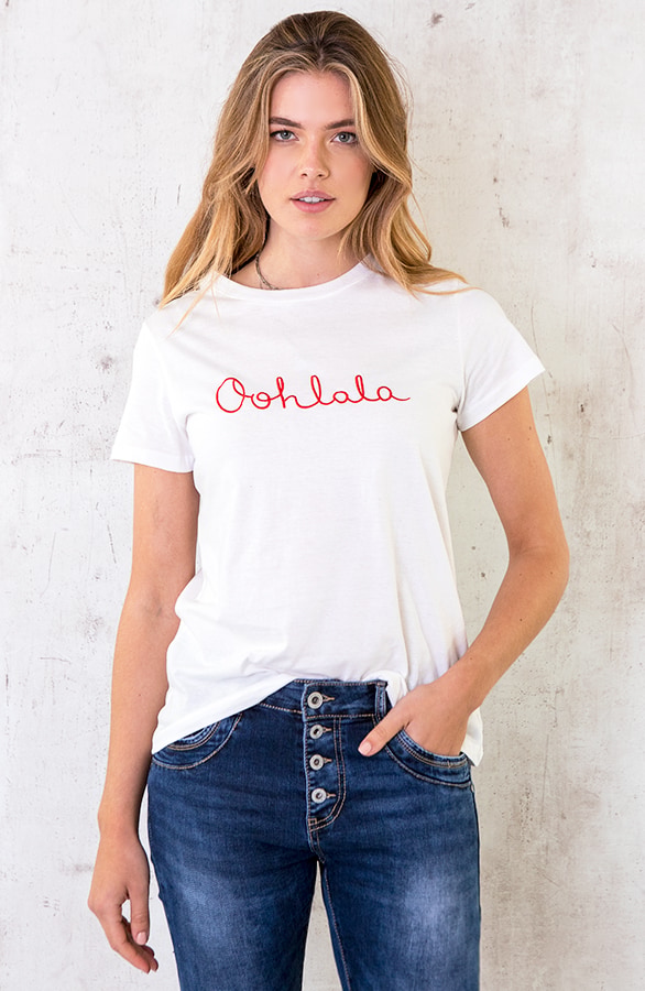 Oohlala Top Wit Rood – shoparchief