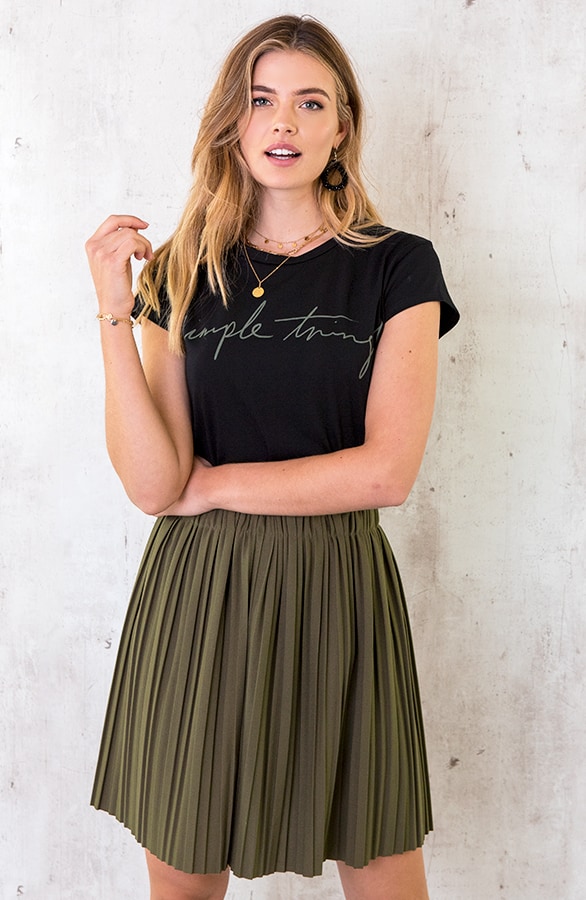 Plisse Rok Legergroen – shoparchief, foto 2