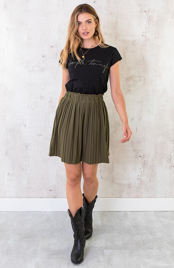 Plisse Rok Legergroen – shoparchief, foto 3
